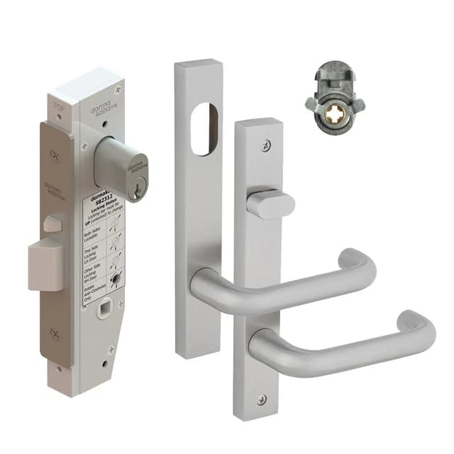 SB2312 Entrance Lock Kit 30mm B/Set 70 Lever NC SSS V2 - Satin Stainless Steel
