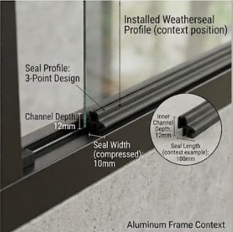 PB48-350-3P Weatherseal x 700M Blk - Black (Hware)